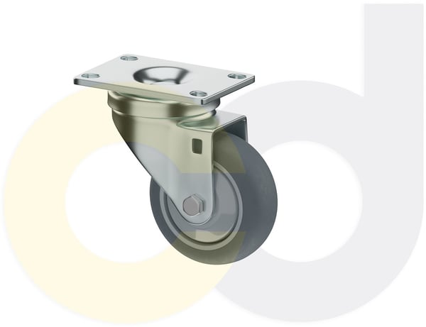 CasterDepot Top Plate Casters - Thermo-Rubber Wheel - Capacities Up To 325 Lbs. - HC015.A8D