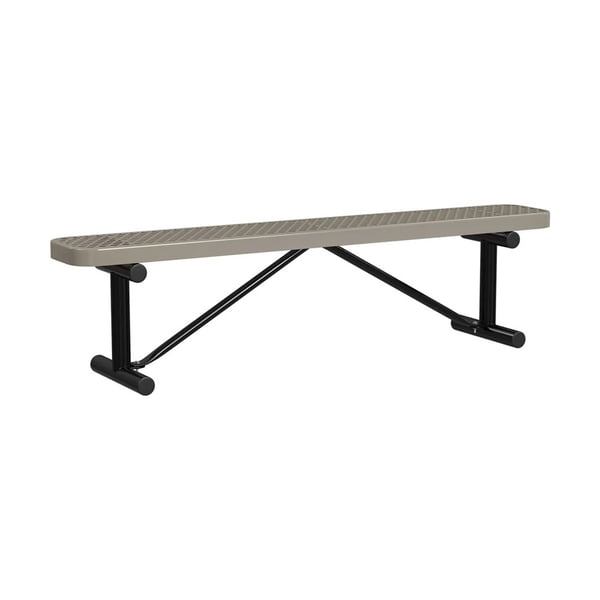 Expanded Metal Portable 6Ft Bench Without Back - HB6XPP-BEIGE