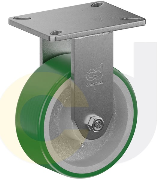 CasterDepot Top Plate Casters - Poly On Cast Iron Wheel - Capacities Up To 3500 Lbs. - HC014.4DC