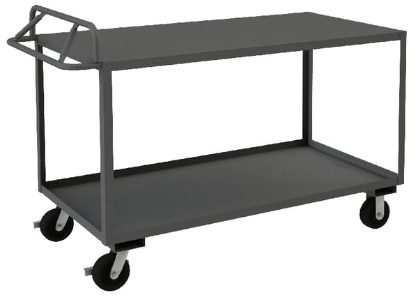 Rolling Stock Cart With Ergonomic Handle - HRSCE-2448-2-3.6K-TLD-95