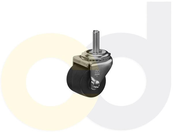 CasterDepot Low Profile Casters - Polyolefin Wheel - Capacities Up To 300 Lbs. - HC016.8C9