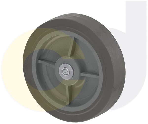 CasterDepot Top Plate Casters - Thermo-Rubber Wheel - Capacities Up To 600 Lbs. - HW065.B8F