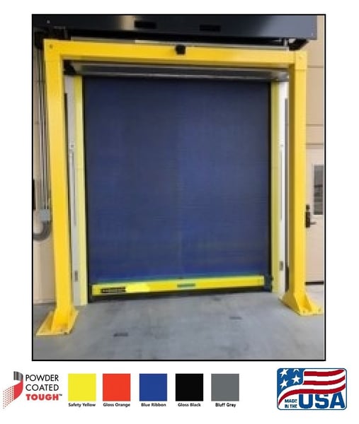 Goal Post Door Guards - HDGGP108X120-6SQT-GRAY