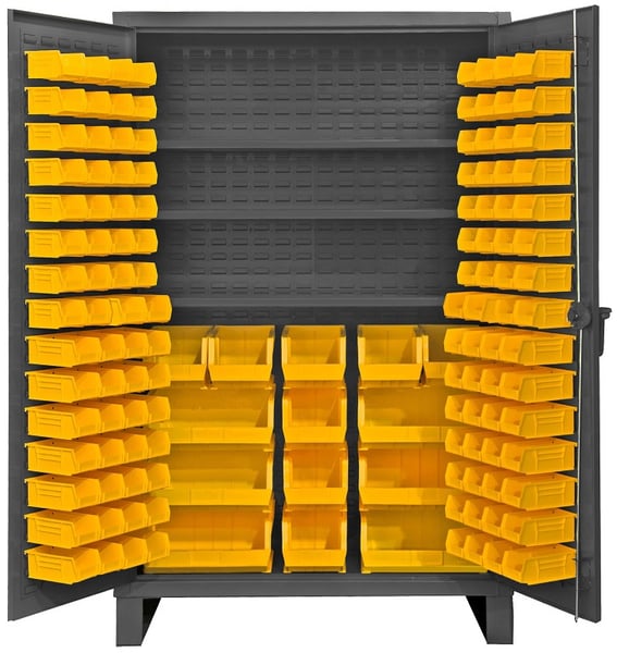 Heavy Duty Storage Cabinets With Hook-On Bins - HHDC48-134-3S95
