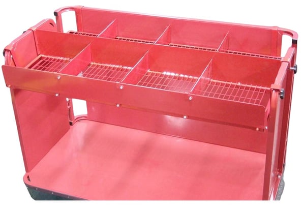 3-Sided Backroom Cart Accessories - HGTC-TUBSHLF
