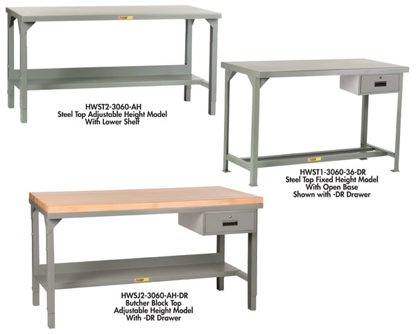 All-Welded Workbenches - HWST1-3660-AH-DR