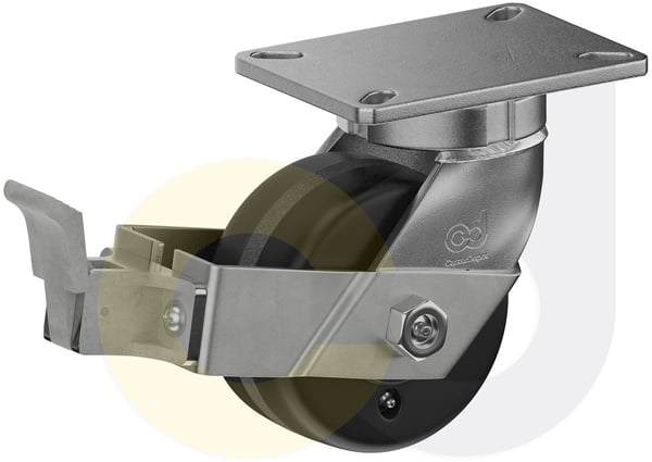CasterDepot Top Plate Casters - Phenolic Wheel - Capacities Up To 3500 Lbs. - HC000.4B2