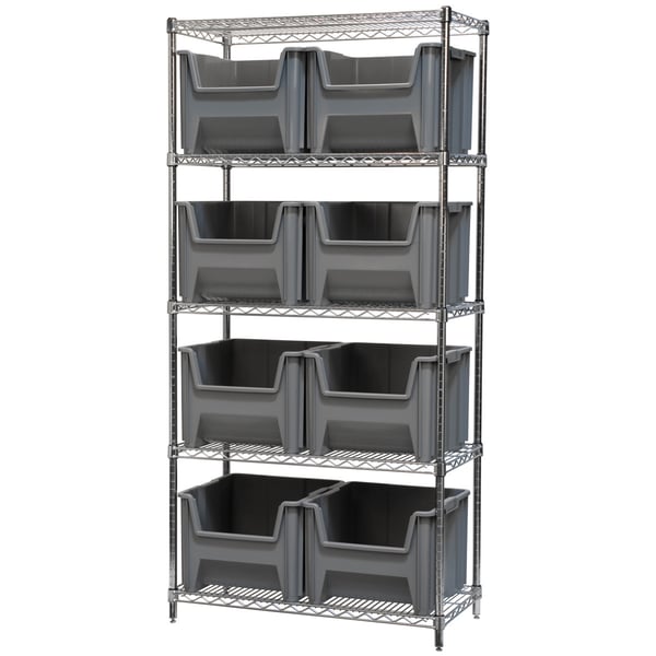 Stak-N-Store Wire Systems - HAWS183613018-GRY
