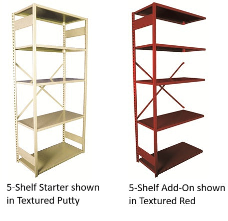 V-Grip™ Open Solid Shelving - 84"H - H763Y7S-BL