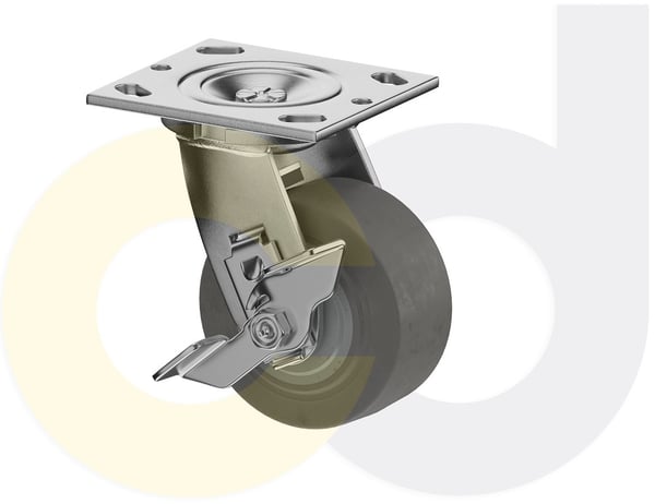 CasterDepot Top Plate Casters - Thermo-Rubber Wheel - Capacities Up To 600 Lbs. - HC000.8C3