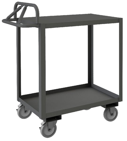 Rolling Stock Cart With Ergonomic Handle - HRSCE-3048-2-TLD-95