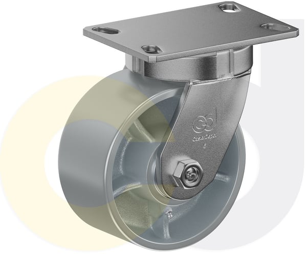 CasterDepot Top Plate Casters - Cast Iron Wheel - Capacities Up To 2500 Lbs. - HC014.198