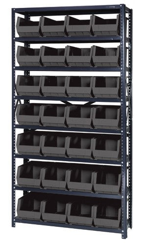 Giant Open Hopper Bin Storage System - HQSBU-240-BK