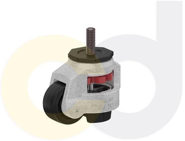 CasterDepot Leveling Casters - Nylon Wheel- Side Thumb Adjustment - Capacities Up To 550 Kg. - HC001.19A