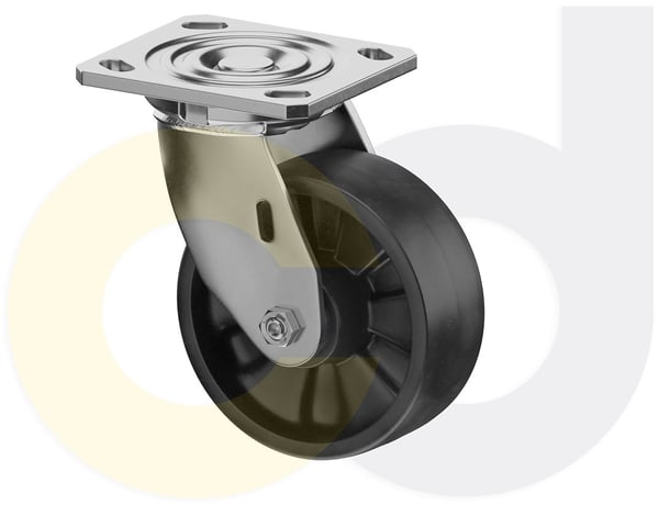 CasterDepot Top Plate Casters - Glass-Filled Nylon Wheel- Capacities Up To 1250 Lbs. - HC016.843