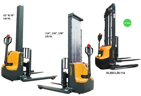 Lyftex Full-Electric Straddle Stackers - HLXECL26-74