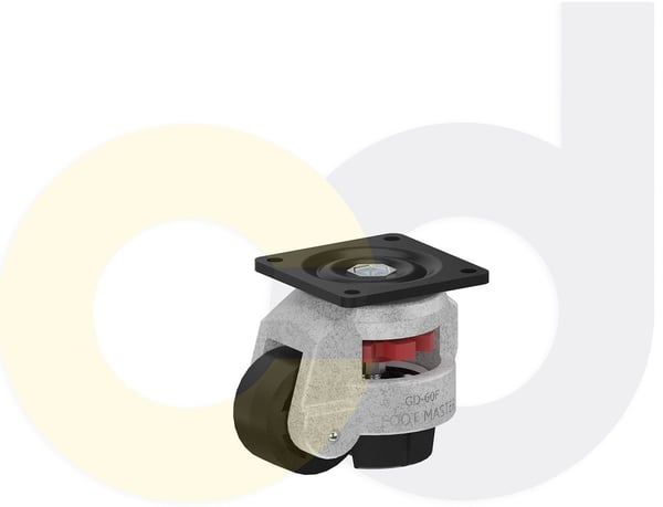 CasterDepot Leveling Casters - Nylon Wheel- Side Thumb Adjustment - Capacities Up To 550 Kg. - HC002.45B