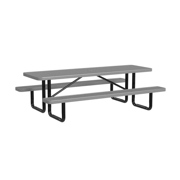 Expanded Metal Portable 8Ft Picnic Table - HT8XPP-GRAY