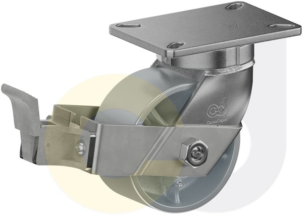 CasterDepot Top Plate Casters - Cast Iron Wheel - Capacities Up To 2500 Lbs. - HC092.467