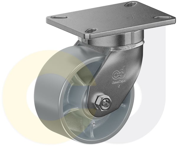 CasterDepot Top Plate Casters - Cast Iron Wheel - Capacities Up To 2500 Lbs. - HC014.272