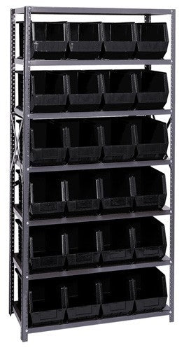 Giant Open Hopper Bin Storage System - HQSBU-265-BK