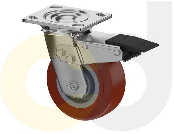 CasterDepot Top Plate Casters - Thermo-Urethane Wheel- Capacities Up To 800 Lbs. - HC00B.A08