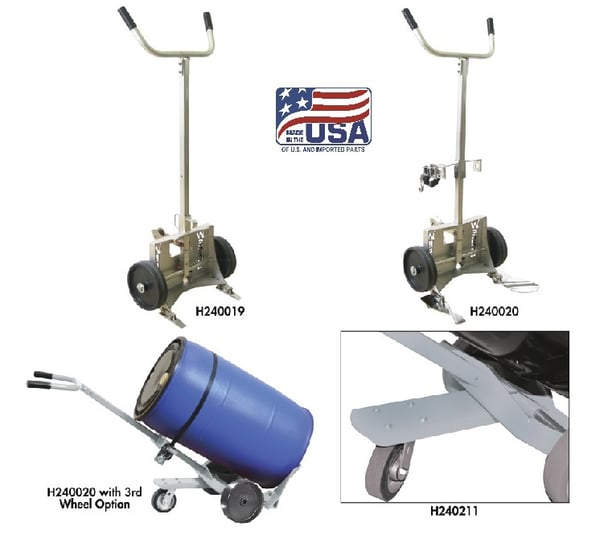 Stainless Steel Knockdown Drum Truck - US. Pat. No. 9,302,688 - H240019