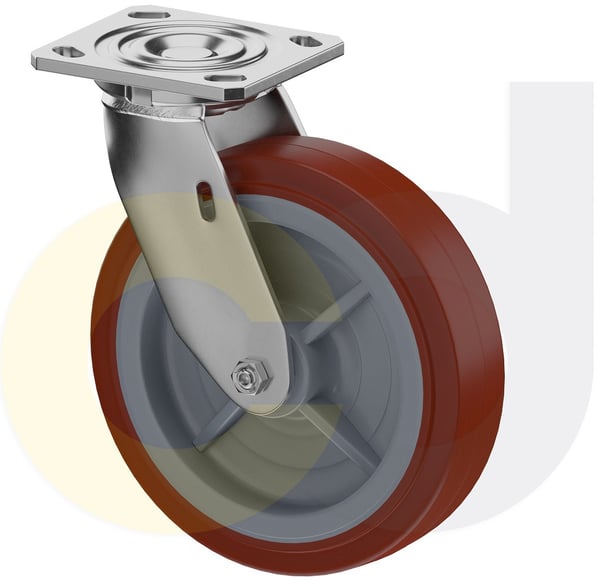 CasterDepot Top Plate Casters - Thermo-Urethane Wheel- Capacities Up To 800 Lbs. - HC016.835