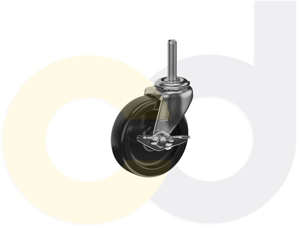 CasterDepot Threaded Stem Casters - Polyolefin Wheel - Capacities Up To 120 Lbs. - HC003.400