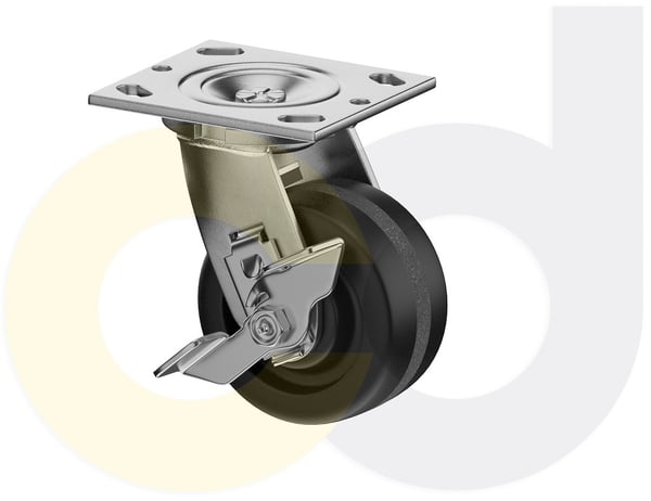 CasterDepot Top Plate Casters - Phenolic Wheel - Capacities Up To 1250 Lbs. - HC007.003