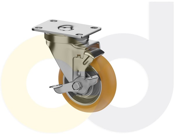 CasterDepot Top Plate Casters - Poly On Aluminum Wheel - Capacities Up To 350 Lbs. - HC092.605