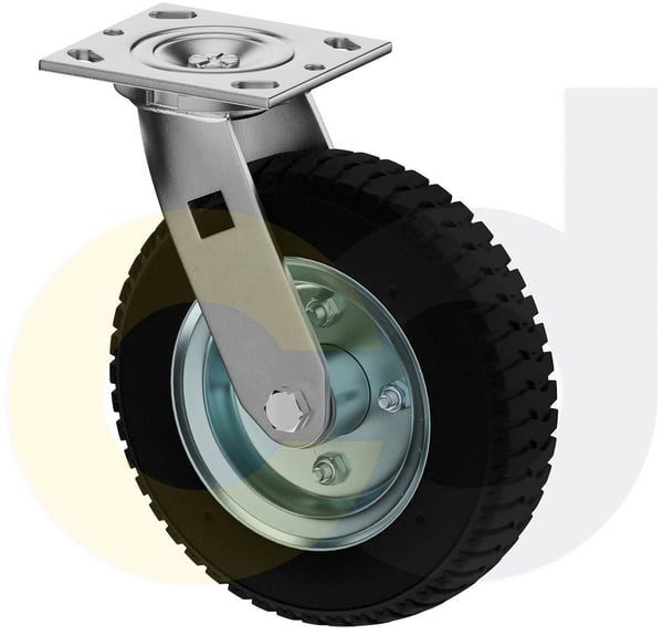 CasterDepot Top Plate Casters - Solid Monoprene Wheel - Capacities Up To 280 Lbs. - HC092.4E2
