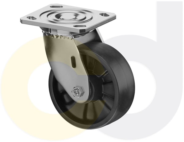 CasterDepot Top Plate Casters - Glass-Filled Nylon Wheel- Capacities Up To 1250 Lbs. - HC016.83F