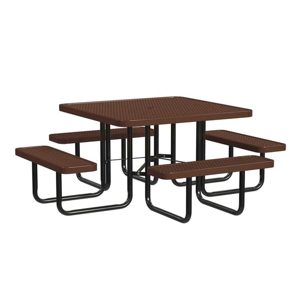 Expanded Metal Portable 46In Table - HT46SQP-BROWN