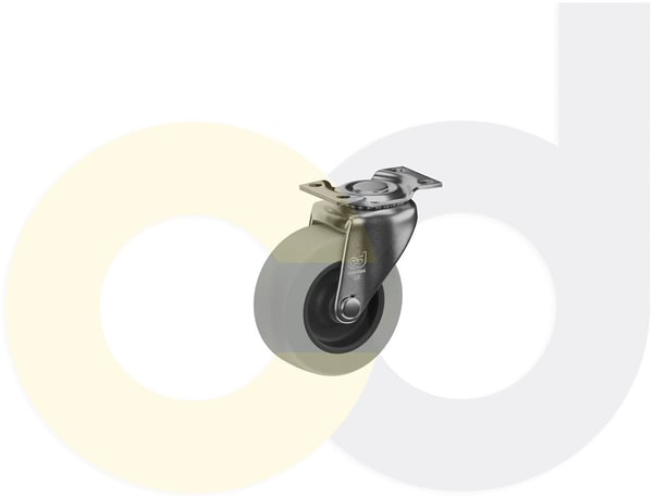 CasterDepot Top Plate Casters - Thermo-Rubber Wheel - Capacities Up To 110 Lbs. - HC003.231