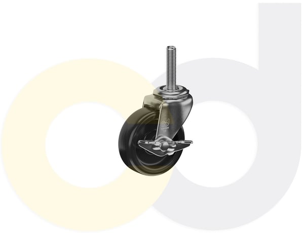 CasterDepot Threaded Stem Casters - Polyolefin Wheel - Capacities Up To 120 Lbs. - HC003.369