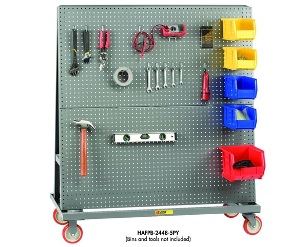 All-Welded Pegboard A-Frame Trucks - HAFPB-2448-5PY
