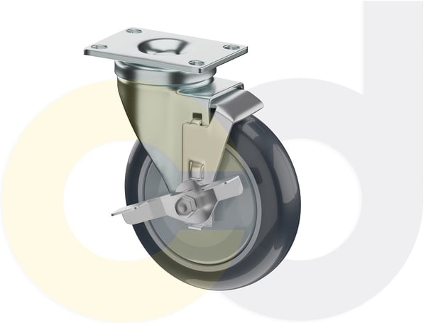 CasterDepot Top Plate Casters - Thermo-Urethane Wheel - Capacities Up To 350 Lbs. - HC015.9D0