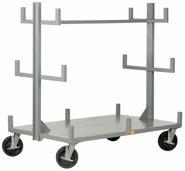 All-Welded Portable Bar & Pipe Truck - HBRT-3672-8PHBK