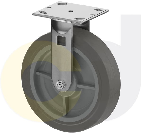 CasterDepot Top Plate Casters - Thermo-Rubber Wheel - Capacities Up To 600 Lbs. - HC000.047