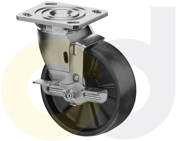 CasterDepot Top Plate Casters - Glass-Filled Nylon Wheel- Capacities Up To 1250 Lbs. - HC016.9DA
