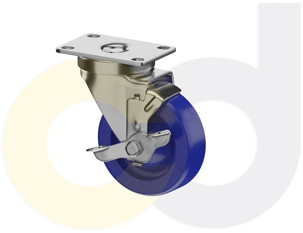CasterDepot Top Plate Casters - Solid Urethane Wheel - Capacities Up To 350 Lbs. - HC016.A0E