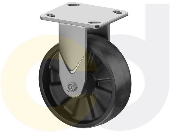 CasterDepot Top Plate Casters - Glass-Filled Nylon Wheel- Capacities Up To 1250 Lbs. - HC016.9E3