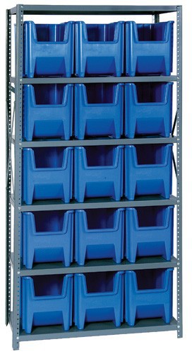 Shelving Units With Stackable Storage Bins - HQSBU-600-B