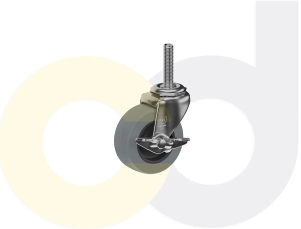 CasterDepot Threaded Stem Casters - Thermo-Urethane Wheel - Capacities Up To 120 Lbs. - HC003.420