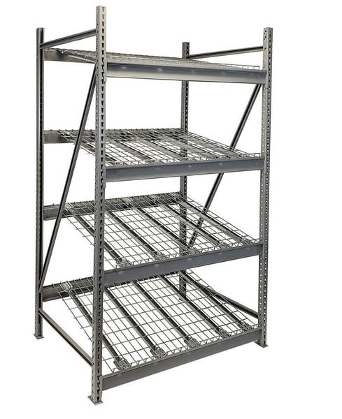Gravity Flow Rack- Heavy-Duty - Built With Bulk Storage Rack - HBGF483672