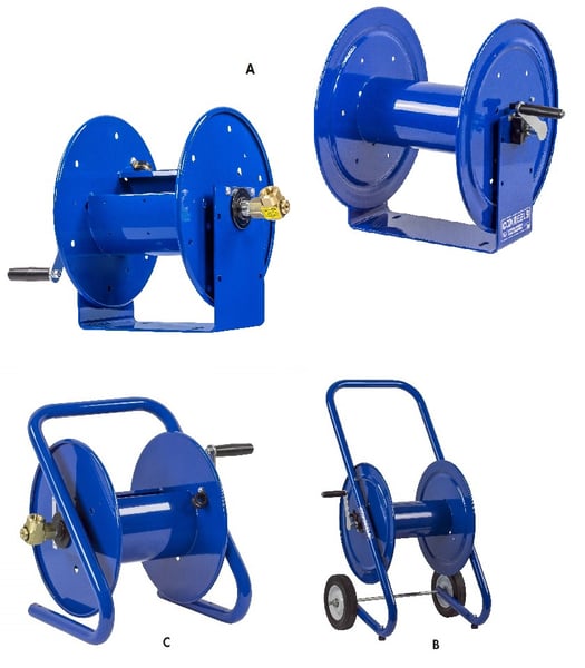 Portable & Fixed Mount Hand Crank Hose Reels - H117-4-225-DM