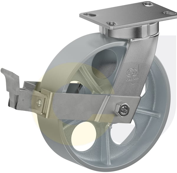 CasterDepot Top Plate Casters - Cast Iron Wheel - Capacities Up To 2500 Lbs. - HC092.45D