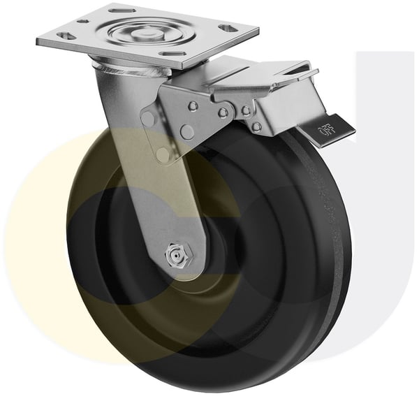 CasterDepot Top Plate Casters - Phenolic Wheel - Capacities Up To 1250 Lbs. - HC015.5AE