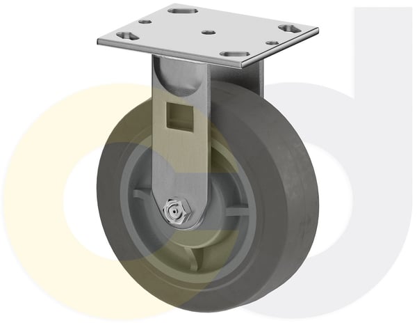 CasterDepot Top Plate Casters - Thermo-Rubber Wheel - Capacities Up To 600 Lbs. - HC000.E47